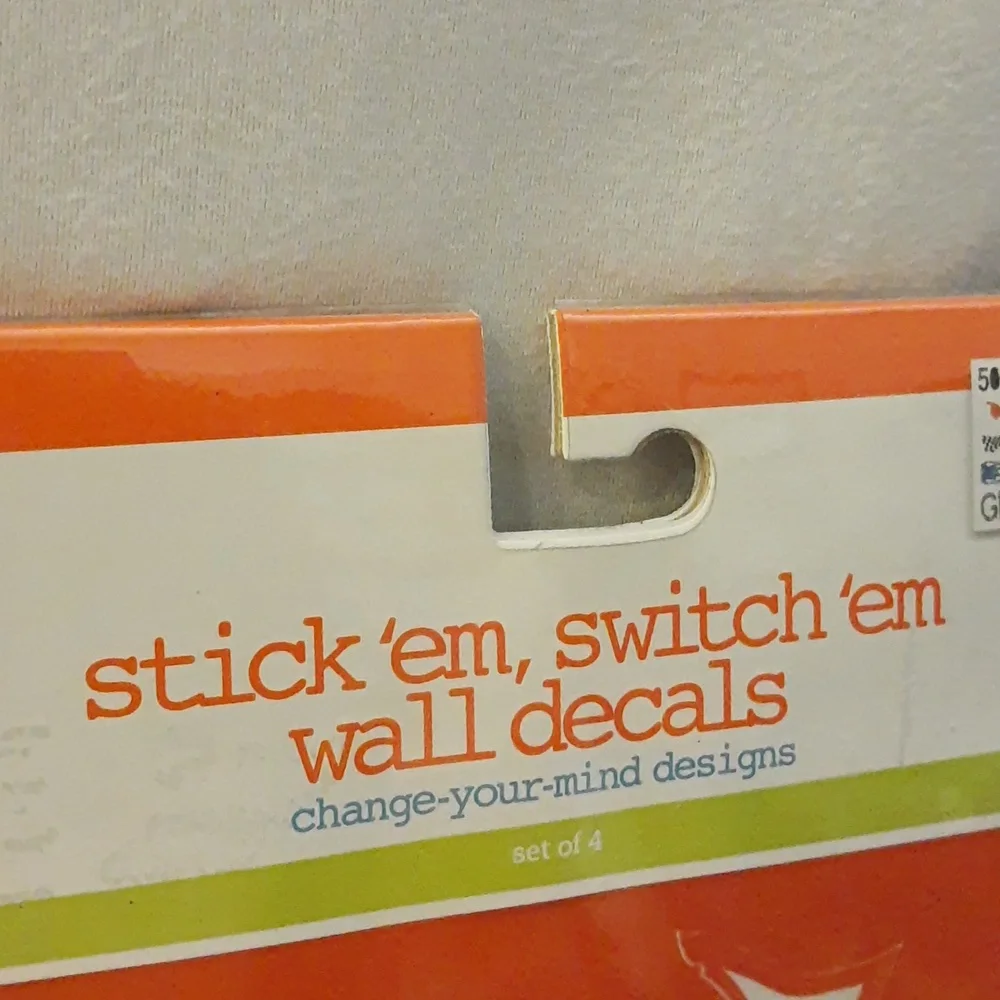 Skateboard Theme Wall Sticker Decals Room Décor, ORANGE, 1 Pack
